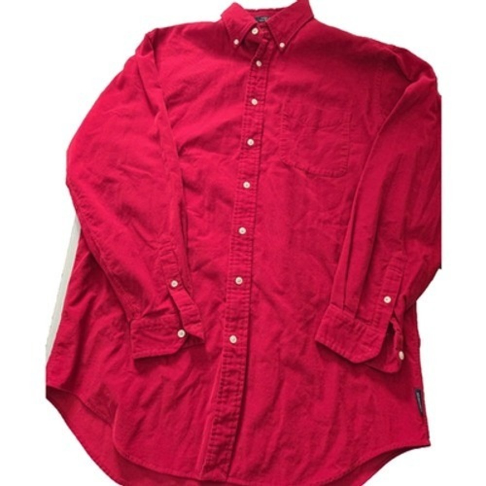 Daniel Cremieux Collection Red Corduroy Button Down Shirt Men's Size M